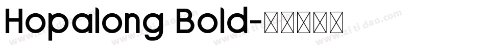 Hopalong Bold字体转换